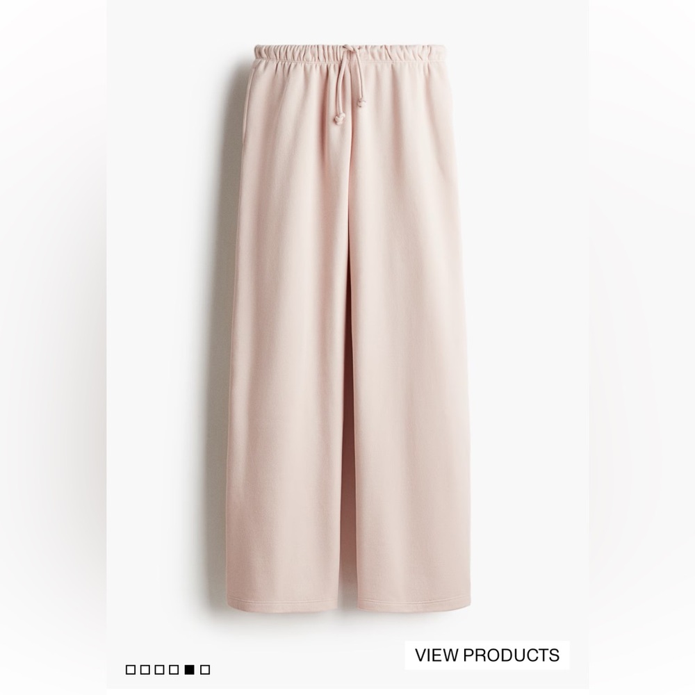 H&M Light Pink Wide Leg Joggers